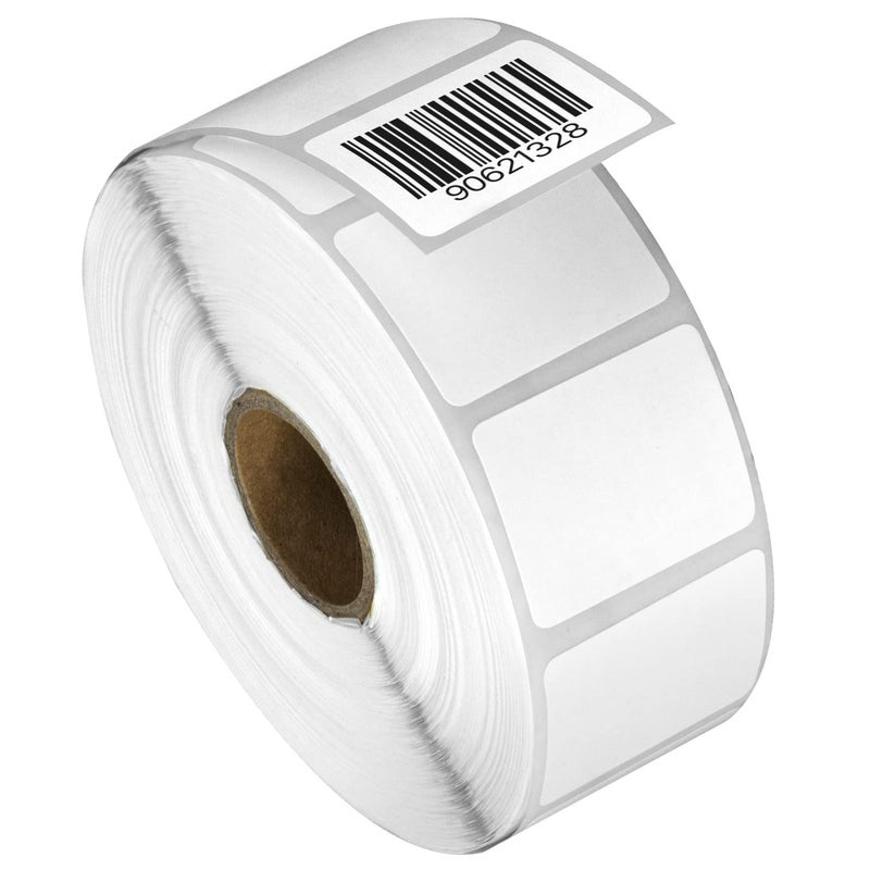 OfficeSmartLabels 1.25" x 1" Direct Thermal Label - Compatible with Rollo Label Printer & Zebra Desktop Printers â€“ 1â€ Core, Permanent Adhesive Perforated Postage UPC Barcode Address Sticker - 20 Rolls, 1380/Roll - Image 1